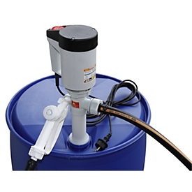 Pompe électrique CEMO ECO-1, pour tonneau, profondeur d'immersion 1000 mm, moteur 230V, 450 W, tuyau PVC 2m, buse