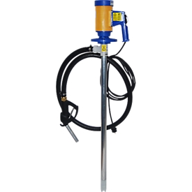 Pompe vide-fût électrique JP-280 ALU 1000, pour gazole et huiles, 112 l/min, tuyau, 2 colliers de serrage et pistolet