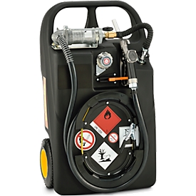 Portable trolley petrol tank, 60 l, hand pump, 2.7 m hose