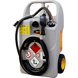 Portable trolley tank for diesel fuel, 60 l, electric pump 12 V, hose 3 m