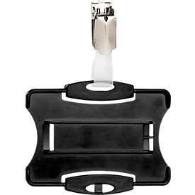 Porte-badge de sécurité avec clip DURABLE - pour 1 carte - noir - paquet de 25 pièces
