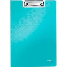 Porte-bloc Active Wow LEITZ®, format A4, PP, avec arceau, bleu pétrole