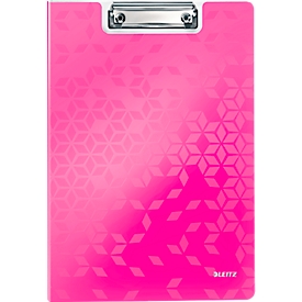 Porte-bloc Active Wow LEITZ®, format A4, PP, avec arceau, rose