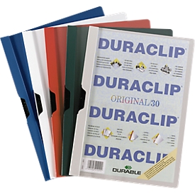 Porte-bloc DURACLIP DURABLE, format A4, plastique, avec clip, rouge