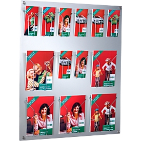 Porte-brochures mural - mural, l. 750 x H 1000 mm