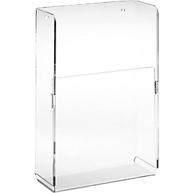 Porte-brochures mural - plexiglas - l. 170 x P 75 x H 240 mm - pour format A5 - set de 2 pièces