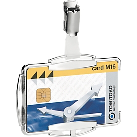 Porte-carte RFID Secure Mono Durable, pour 1 carte, avec fixation clip, 10 p.