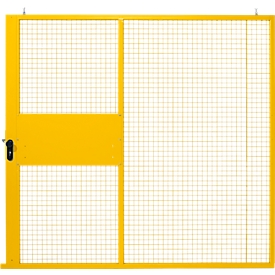 Porte coulissante, pour système de cloison grillagée, L 2238 x H 2110 mm, jaune