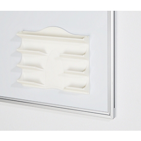 Porte-marqueurs 89210, magnétique, l. 154 x P 25 x H 130 mm, pour 4 marqueurs à whiteboard, blanc