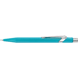 Porte-mines CARAN D'ACHE 844 Colormat-X, 0,7 mm, aluminium, clip métal, réserve de mine, bleu turquoise