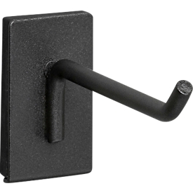 Porte-outils WFI, magnétique, 1 crochet, Ø 6 x L 100 mm, acier, noir, 2 pièces