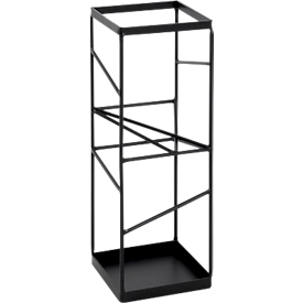 Porte-parapluies HAKU, L 170 x P 170 x H 490 mm, tube acier noir