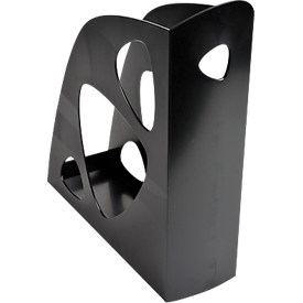 Porte-revue Biella ECOMAG EcoBlack, A4+, largeur dos 77 mm, trou de poignée, Ange Bleu, P 248 x H 257 mm, polystyrène, noir