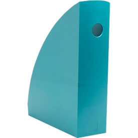 Porte-revue Biella MAG-CUBE Skandi, A4+, largeur dos 82 mm, trou de poignée, Ange Bleu, P 260 x H 305 mm, polystyrène, bleu pacifique