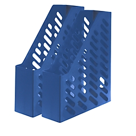Porte-revues HAN, largeur 76 mm, plastique, 2 p., bleu