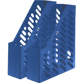 Porte-revues HAN, largeur 76 mm, plastique, 2 p., bleu