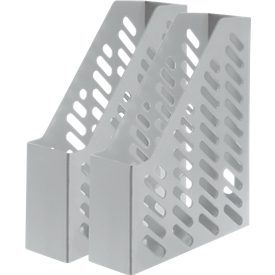 Porte-revues HAN, largeur 76 mm, plastique, 2 p., gris clair