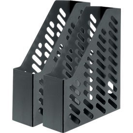 Porte-revues HAN, largeur 76 mm, plastique, 2 p., noir