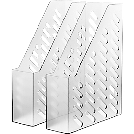 Porte-revues HAN, largeur 76 mm, plastique, 2 p., translucide-transparent