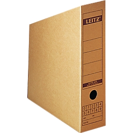 Porte-revues Premium 6083 - en carton recyclé FSC - dos 77 mm - brun - 10 pièces
