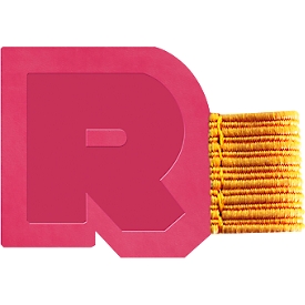 Porte-stylo Rhodiarama, adhésif, 40 x 30 mm, similicuir, pour blocs et carnets, rouge framboise