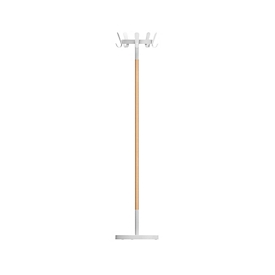 Portemanteau Functionals STICKS G, 15 crochets, bois/aluminium/plastique, chêne naturel/blanc