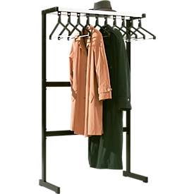 Portemanteau Portant van esch, l. 1000 x P 570 x H 1700 mm, avec tablettes et 10 cintres