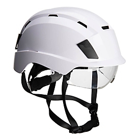 Portwest casque d'alpinisme PS80, EN 397/EN 12492, ventilé, visière intégrée, calotte réglable, ABS et PC, blanc