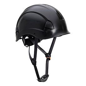 Portwest casque de protection pour travaux en hauteur PS53 Endurance, sans visière, non ventilé, mentonnière, calotte réglable, ABS, noir