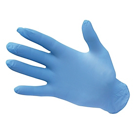 Portwest Einmalhandschuhe A925, ungepudert, strukturierte Oberfläche, Nitrilgummi, XL, blau, Box mit 100 Stück
