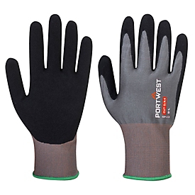 Portwest Gants de protection CT45 Cut D18, protection coupure niveau D, respirant, mousse nitrile, XS, gris-noir, 1 paire