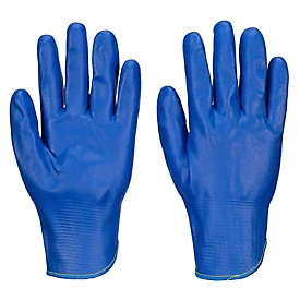 Portwest Gants de protection FD Grip 15, gants à manchette, qualité alimentaire, respirant, mousse nitrile/caoutchouc/nylon, bleu, L, 1 paire