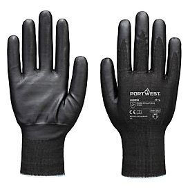 Portwest protective glove Cut F21, cut protection level A9, nitrile microfoam/tungsten, M, black, 1 pair