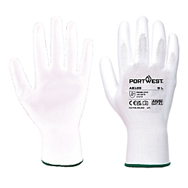 Portwest Schutzhandschuh AB129, PU-beschichtet, atmungsaktiv, PU/Polyester, S, weiss, 288 Paar