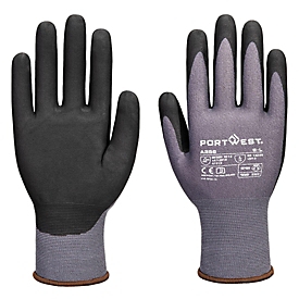 Portwest Schutzhandschuh ESD 15 Nitril Essential, Nitril-Mikroschaum/Karbonfaser, grau-schwarz, XL, 12 Paar