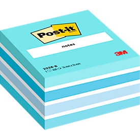 Post-it Haftnotiz-Würfel Blau 76 x 76 mm, 450 Blatt Vorrat, haftstark & rückstandsfrei ablösbar, repositionierbar, PEFC-zertifiziert


