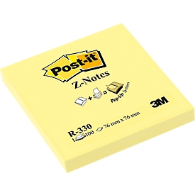 POST-IT Haftnotizen Z-Notes R 330, 1 Block, 100 Blatt, gelb
