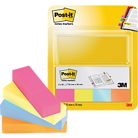 Post-it Haftstreifen 670-4P, 4 x 50 Blatt, farbsortiert