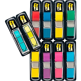 Post-it® Index Bande adhésive 683-VAD1, Mini, Diverses couleurs, 11.9 x 43.2 mm, Promo + Post-it® Index Flèches 11.9 x 43.2 mm, 8+2 Gratuit