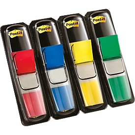Post-it indexstroken Mini 683-4, rood, geel, blauw, groen