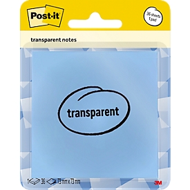 Post-it notes adhésives transparentes bleu pastel, semi-transparentes pour livres &amp; scripts, s'enlèvent sans laisser de traces, respectent le papier, 36 feuilles/pastille