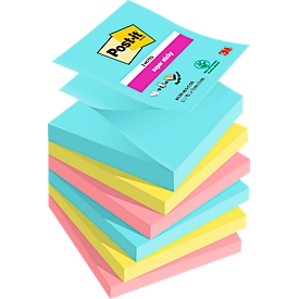 Post-it® Post-it® Super Sticky Z-Notes Cosmic R330-6SS-COS, 76 x 76 mm, couleur, 6 blocs à 90 feuilles