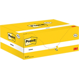Post-it® sticky notes Notes 653CY-VP20, B 51 x D 38 mm, PEFC® papier, geel, 16 + 4 pads gratis, 100 vellen/pad