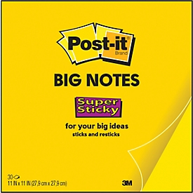 Post-it® Super Sticky Big Notes BN11-EU, 279 x 279 mm, 30 vellen, geel
