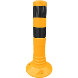 Poste de barrera flexible, recupera su forma original, Al 450 mm, amarillo-negro