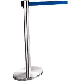 Poste de cinta cromo, cinta azul