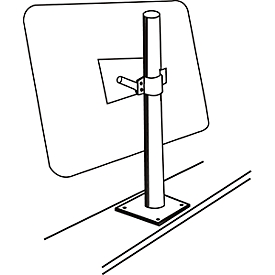 Poste de muro, para tamaño de espejo 3, Al 1200 mm