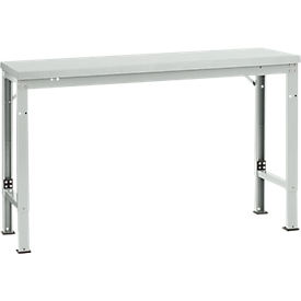 Poste de travail modulaire UNIVERSAL Spezial Manuflex, 1500 x 800 mm, mélaminé gris clair, gris clair