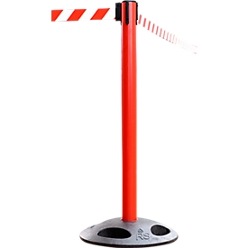 Poste delimitador RS-Guidesystems GLA 25,  rojo, cinta rojo/blanco, 2 unidades