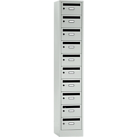 Postverdeelkast, met inwerpgleuf, 1 compartiment, veiligheidscilinderslot, lichtgrijs